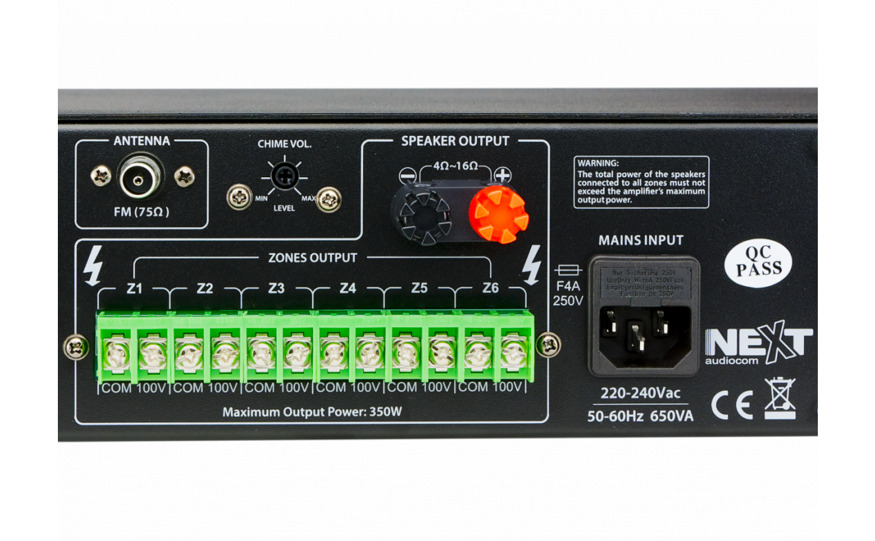 NEXT Audiocom MX350 6 zonski mikser/pojačalo 350W