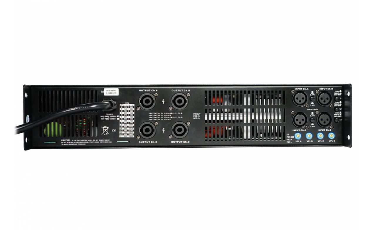 Pro IHOS D4004 4CH pojačalo 4x1800W @ 4 Ohm