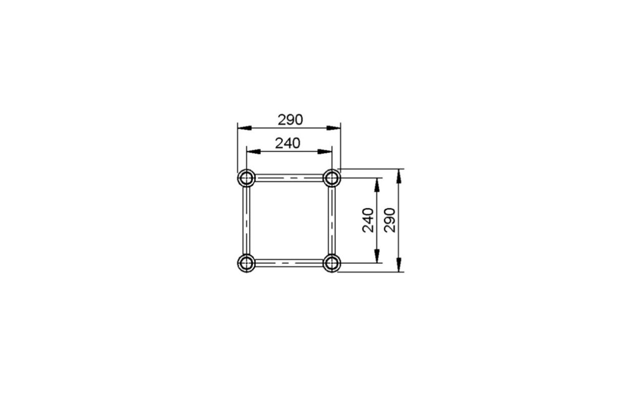 FOS Aluminijski truss FT34-100 black