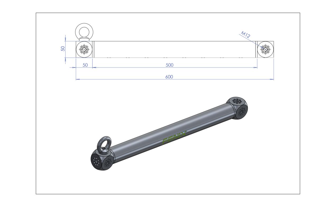 FENIX Ac-638-t50 alu konstrukcija širine 50cm