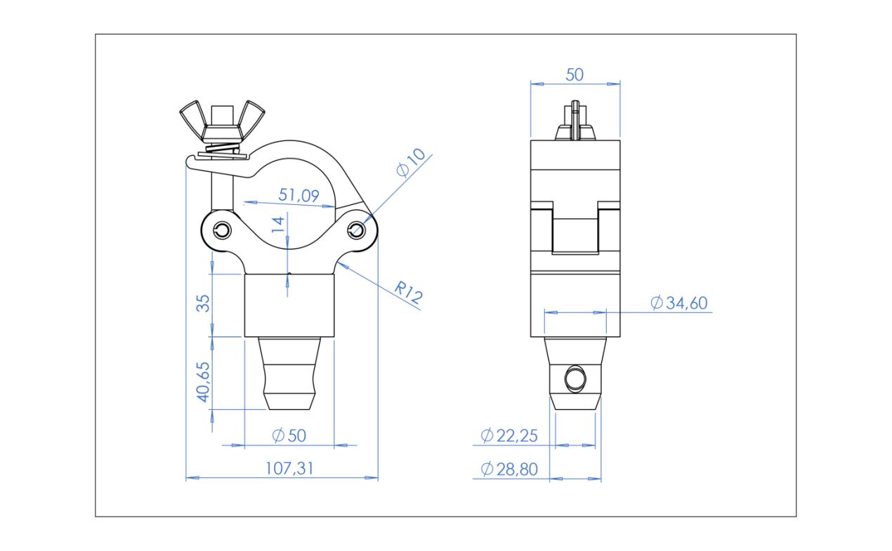 FENIX Ac-670 stezaljka s odstojnikom za cijevi od 50mm