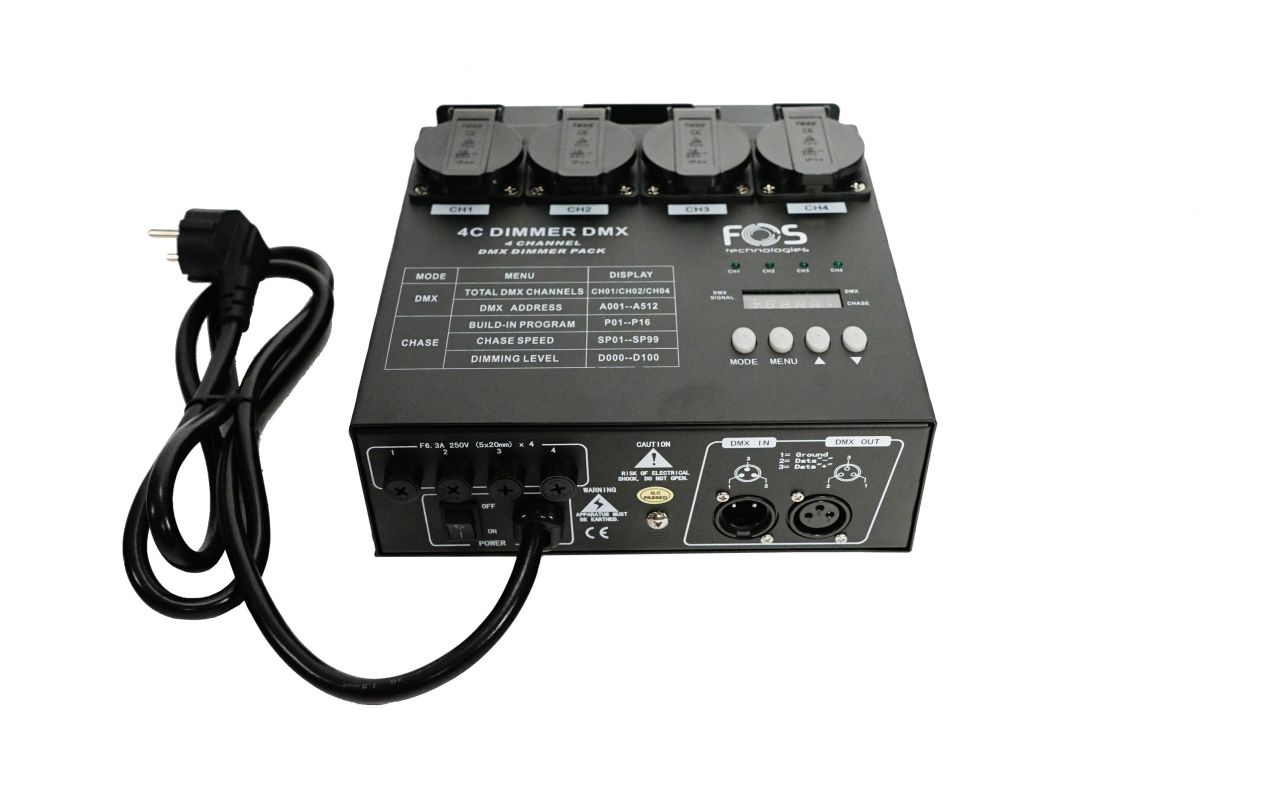 FOS 4CH DIMMER DMX