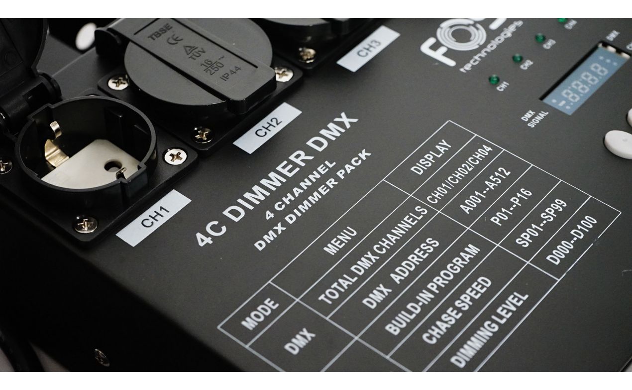 FOS 4CH DIMMER DMX