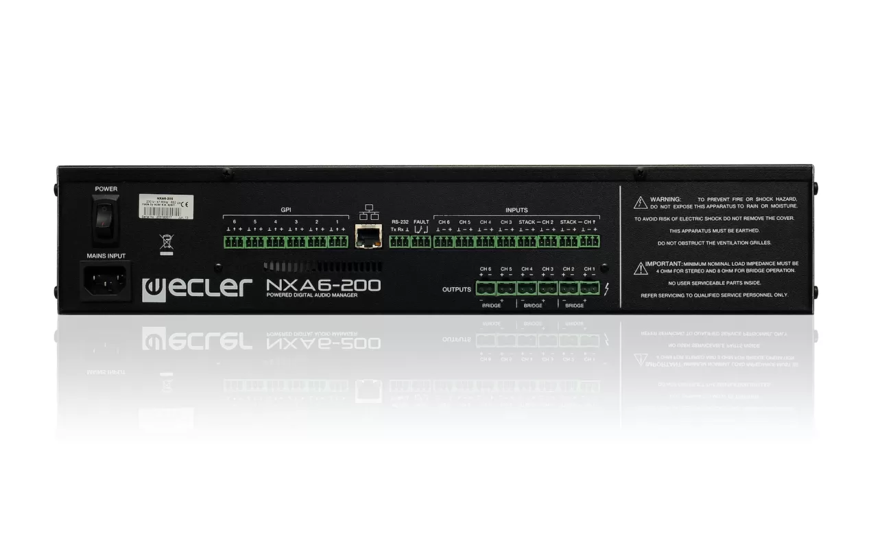 ECLER - 6-kanalano digitalno pojačalo NXA6-200