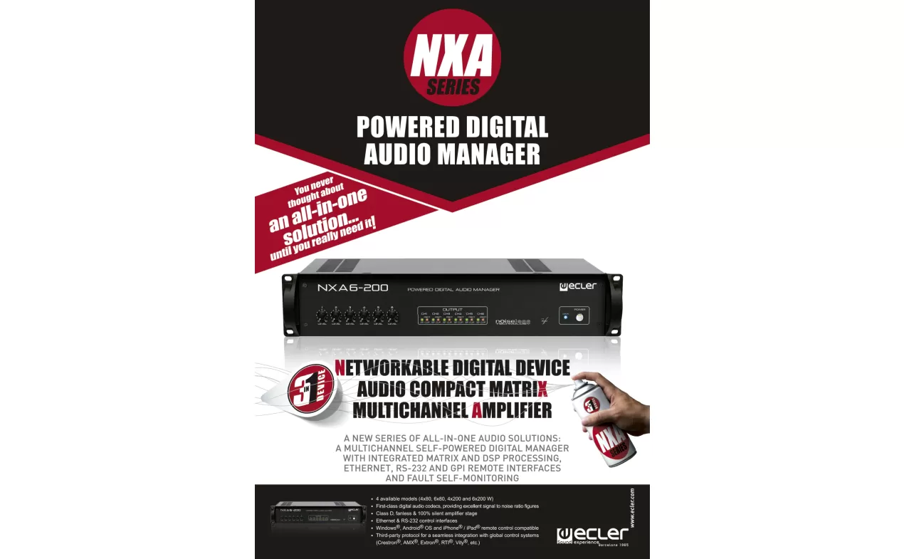 ECLER - 6-kanalano digitalno pojačalo NXA6-200
