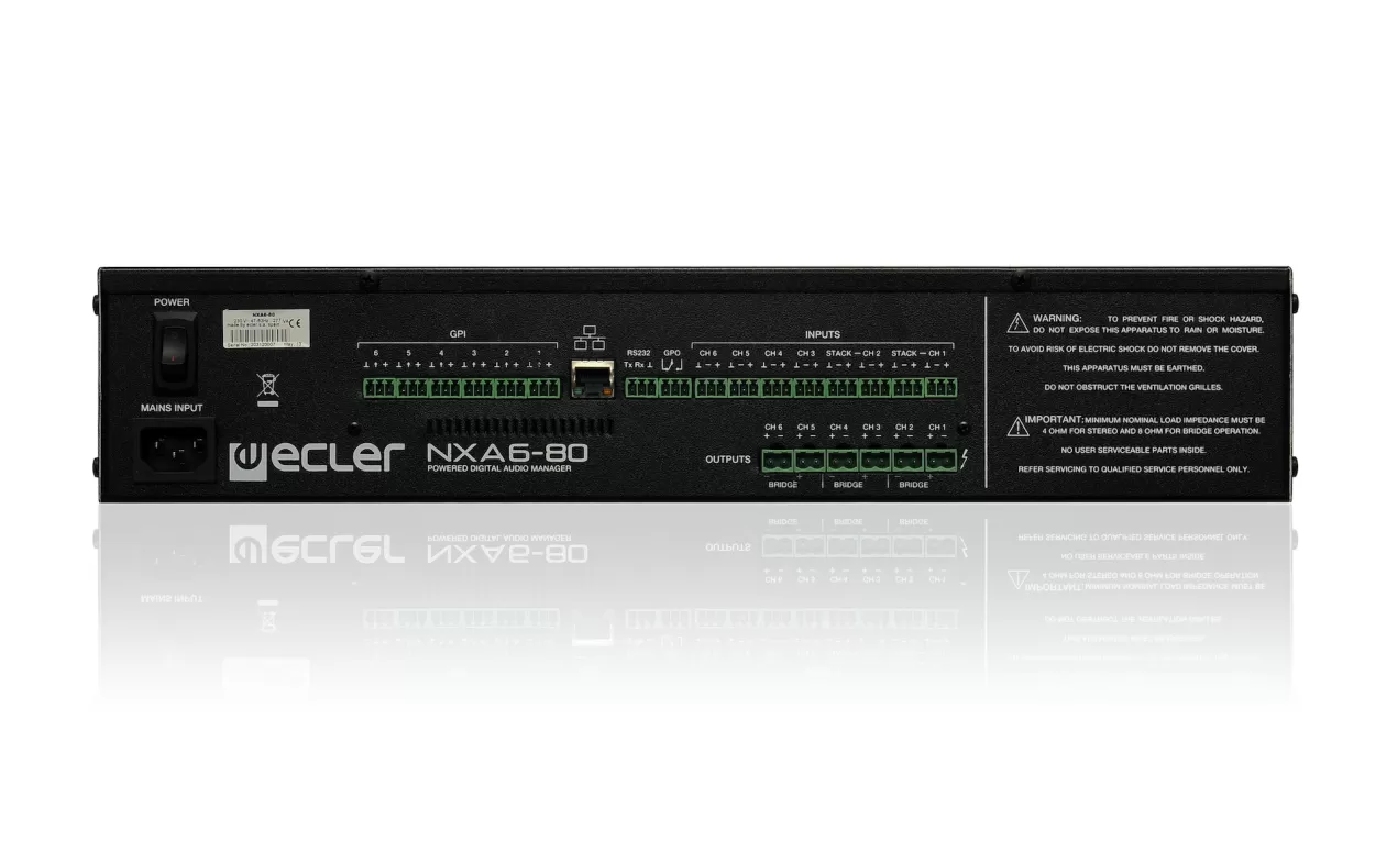 ECLER - 6-kanalno digitalno pojačalo NXA6-80