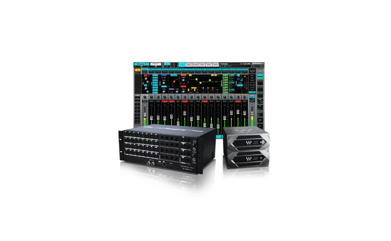 WAVES eMotion LV1 + Extreme Server-C + 64-Preamp Stagebox + Axis Scope