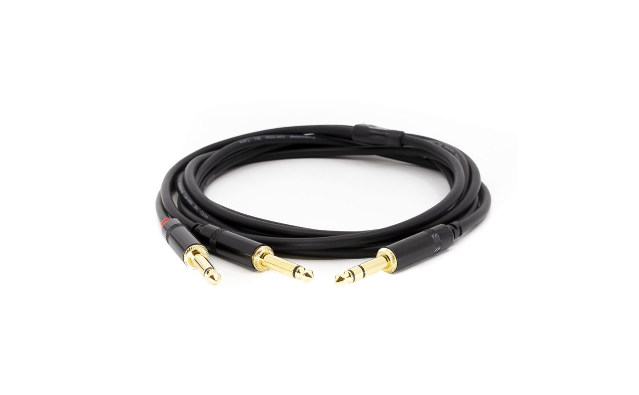 MA RCA481/3  audio kabel 2xJack 6.3mm mono + 1x stereo Jack 6.3mm /3m