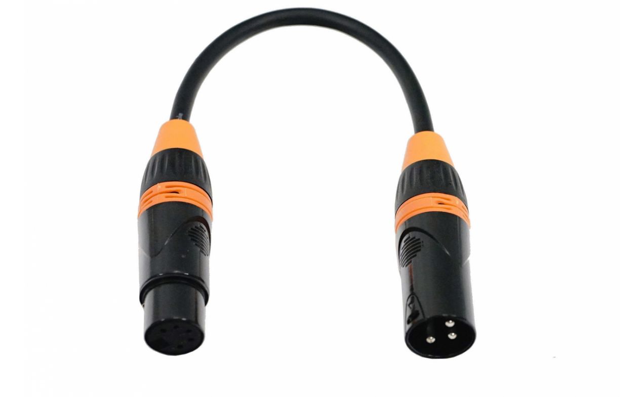 FOS DMX kabel adapter  FC-XLR-3M5F