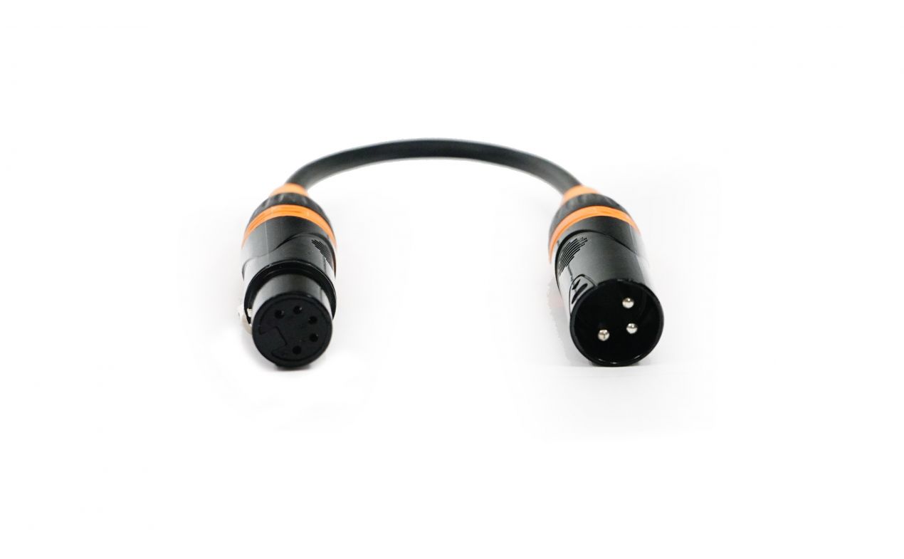 FOS DMX kabel adapter  FC-XLR-3M5F