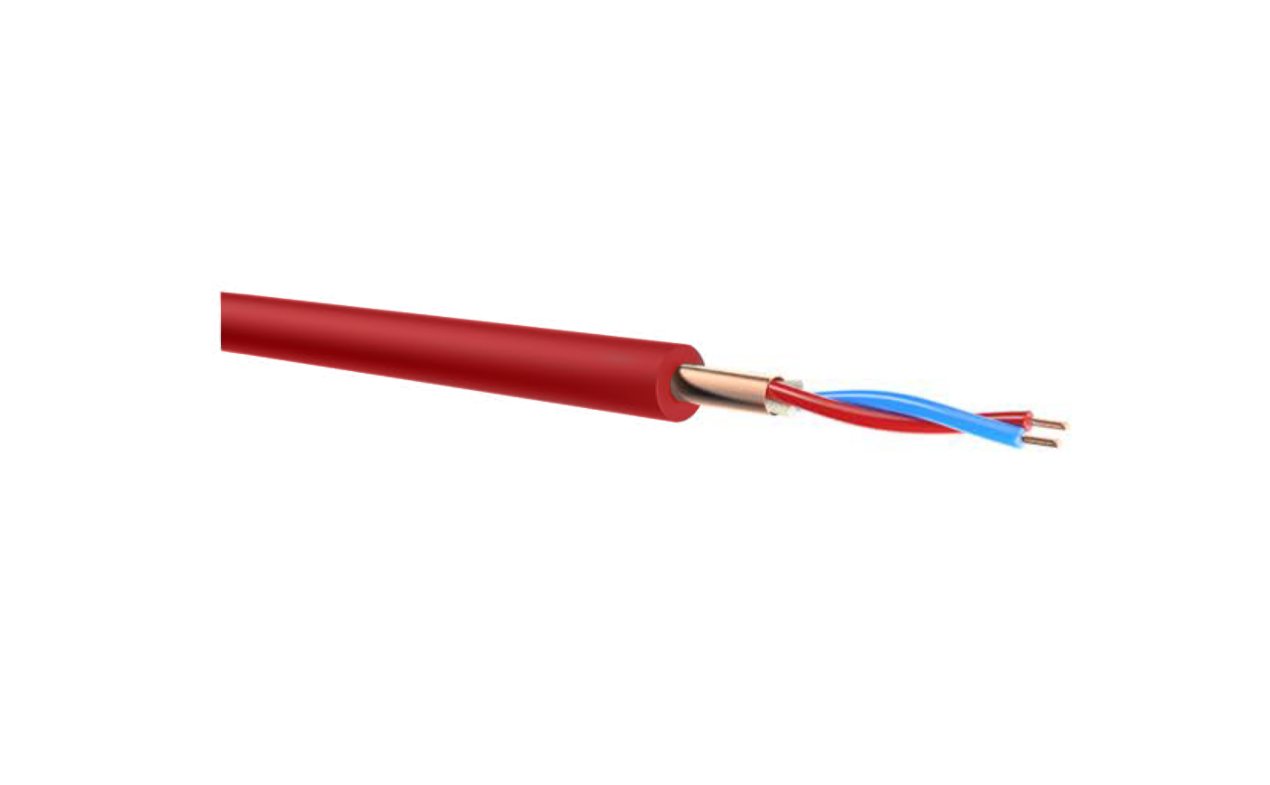Mikrofonski kabel 2 x 0,22 mm² - rola 100 m CRVENI